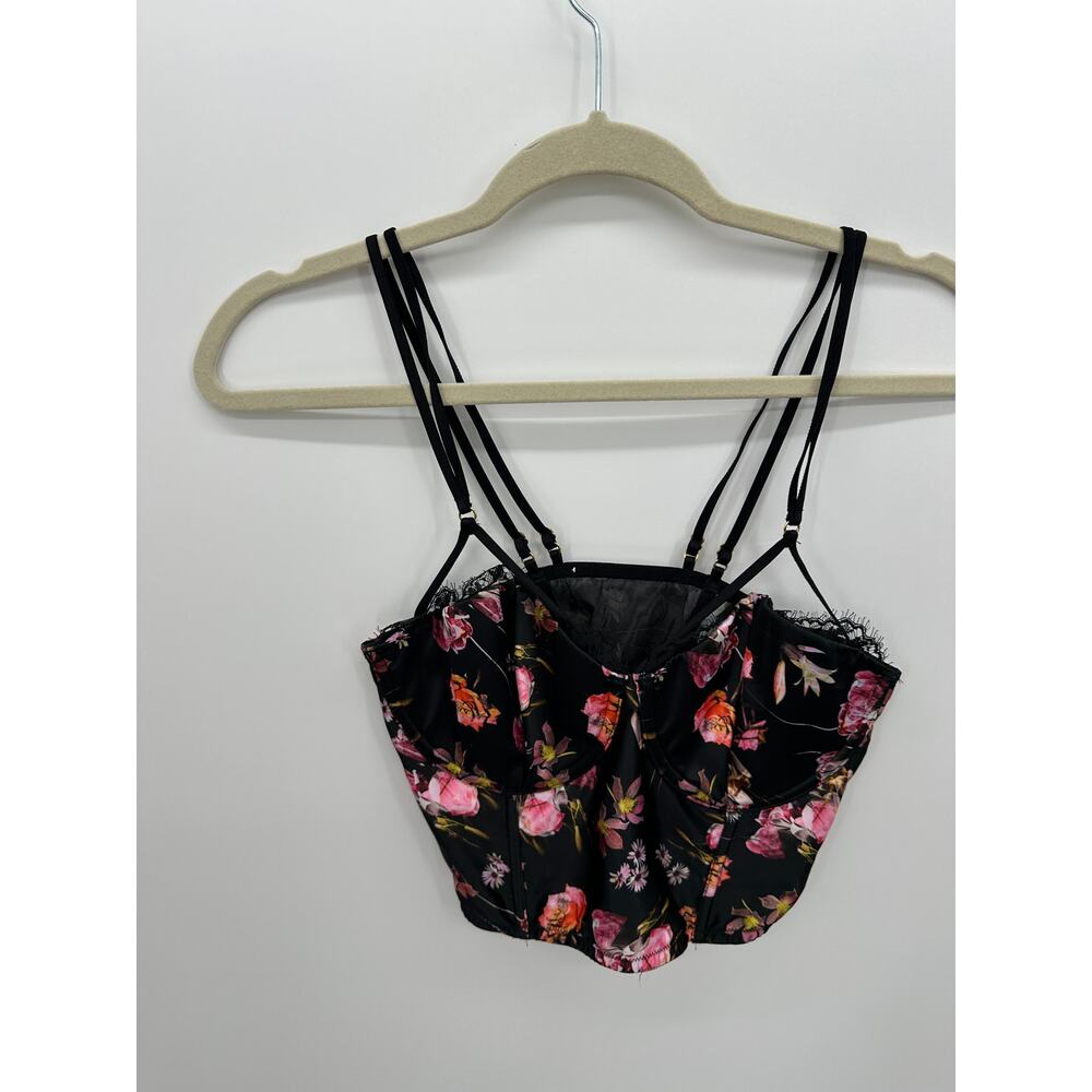 Victoria Secret Very Sexy Floral Corset Bustier 32DD Strappy Lingerie